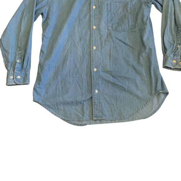 Planet Hollywood Prague Men's Size L Button Down Denim Jean VTG 1991 Shirt - Picture 10 of 16